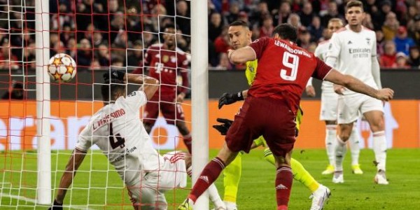 28圈-【欧冠】莱万3球1助攻 拜仁5比2本菲卡提前两轮出线